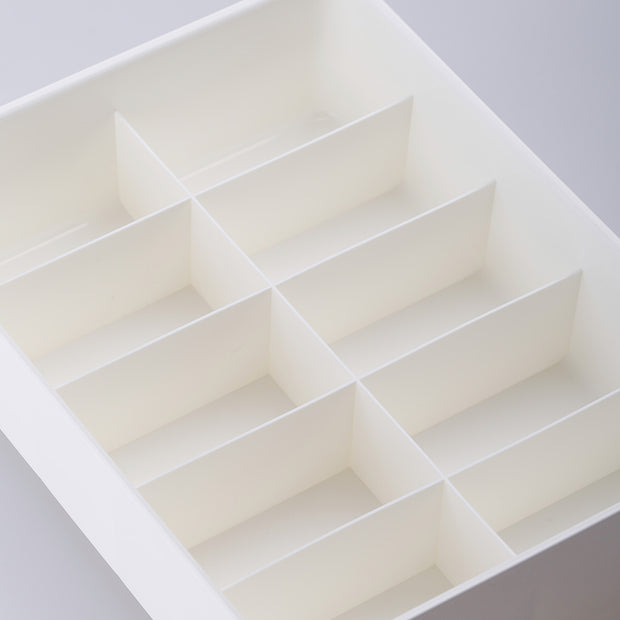 Stackable 10 Grids Box Organizer - White