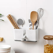 Utensil Holder with Drainer (Stick On) in Kitchen