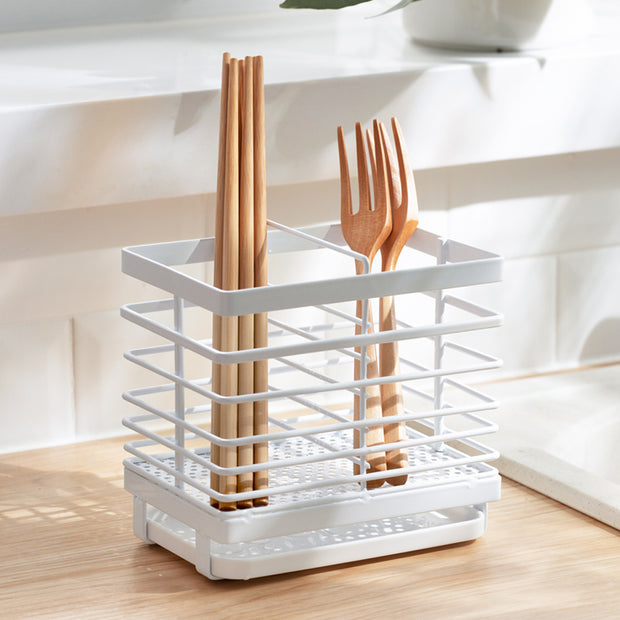 Cage Utensil Holder - White