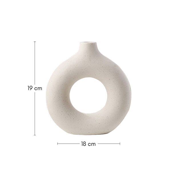 White Ceramic Vase - Medium