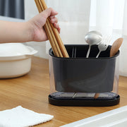 3 Compartments Utensil Holder - Black