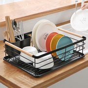 Single Layer Dish Rack Organizer - Black