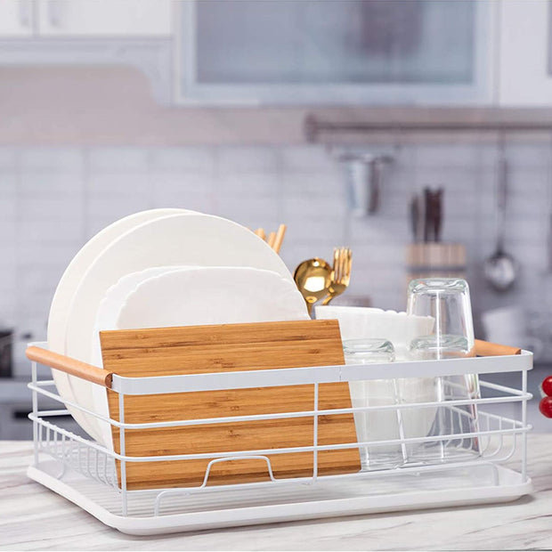 Single Layer Dish Rack Organizer - White