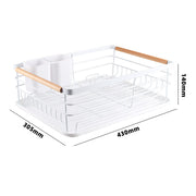 Single Layer Dish Rack Organizer - White