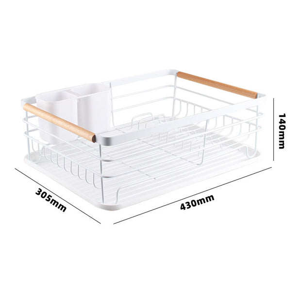 Single Layer Dish Rack Organizer - White