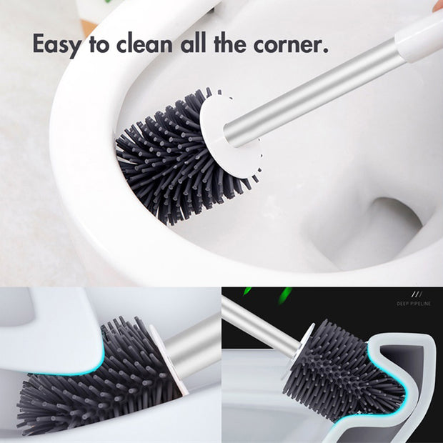 Wall Mount Toilet Brush with Drainer