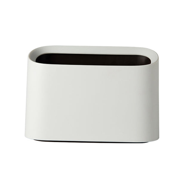 White Mini Table Top Waste Bin